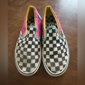 Vans Slip-On Multicolor Sneakers - Size 7 W/5.5 M